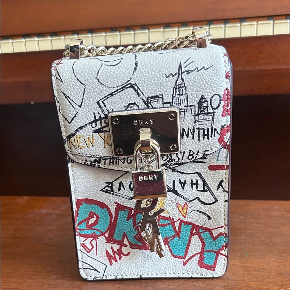 DKNY Graphic Mini Bag with Chain Strap